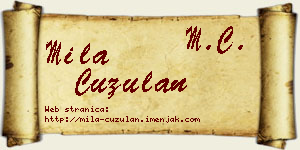 Mila Ćuzulan vizit kartica